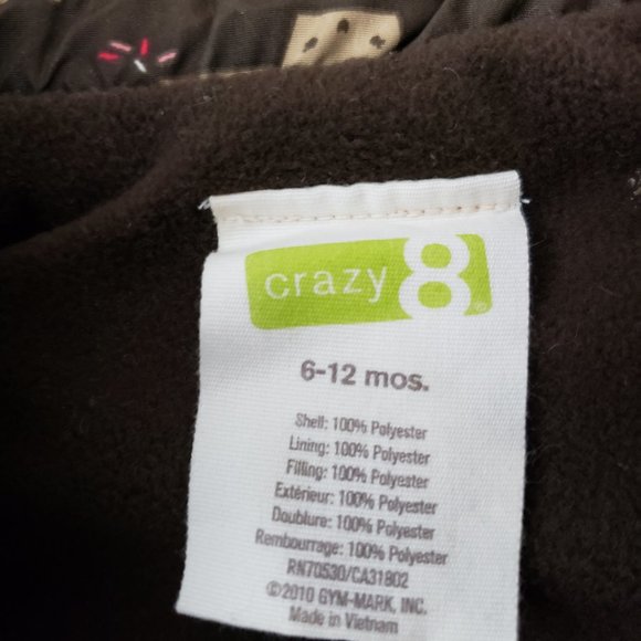 Crazy 8 Vest Puffer Vest Cupcake PINK & BROWN With Sprinkles ~~ TOO CUTE - Picture 4 of 7